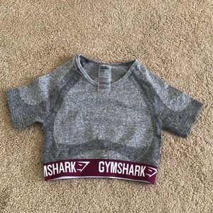 GYMSHARK Plum/Gray Top